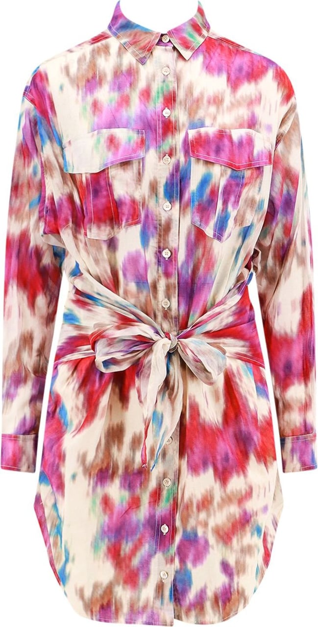 Isabel Marant Biologic cotton chemisier dress with multicolor print Divers