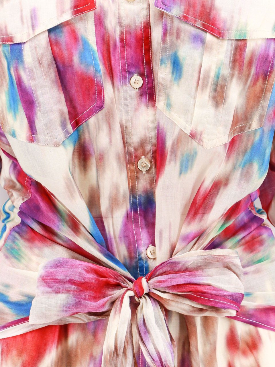 Isabel Marant Biologic cotton chemisier dress with multicolor print Divers