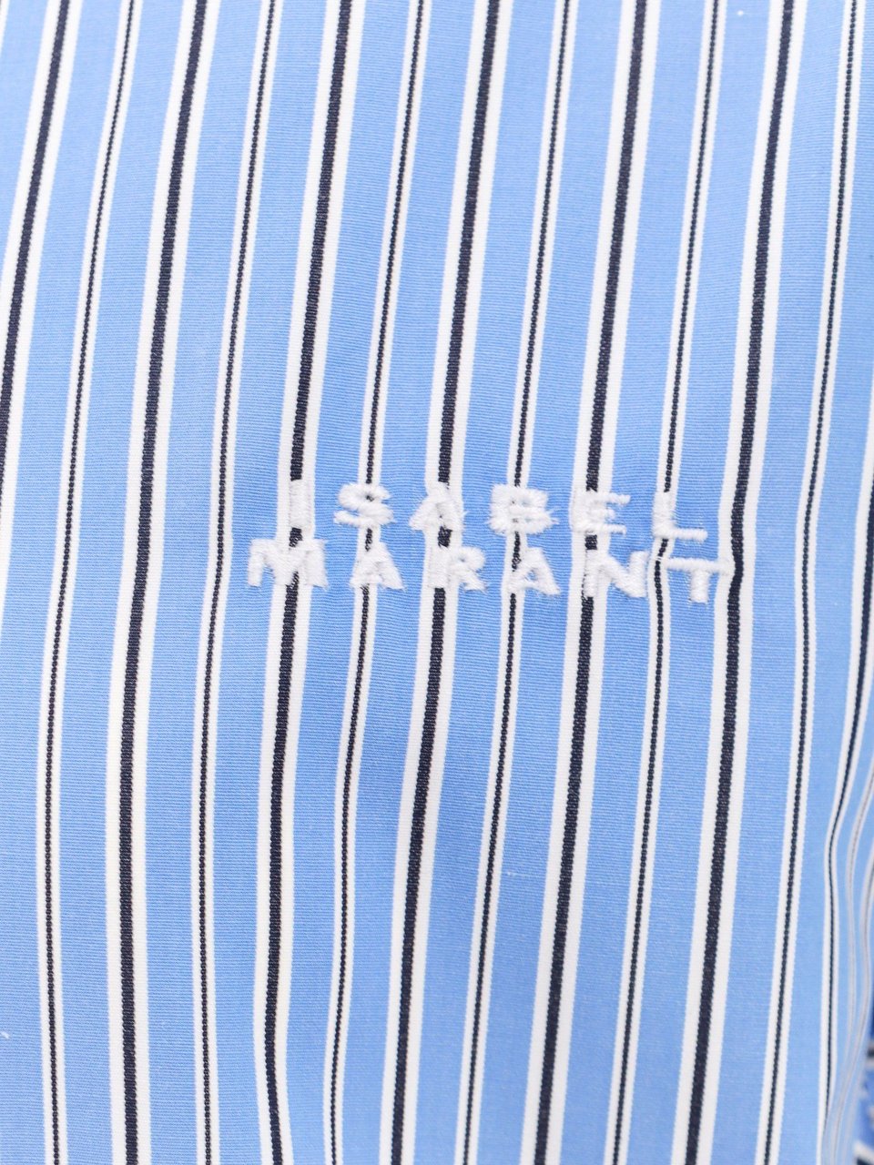 Isabel Marant Cotton shirt with striped motif Blauw