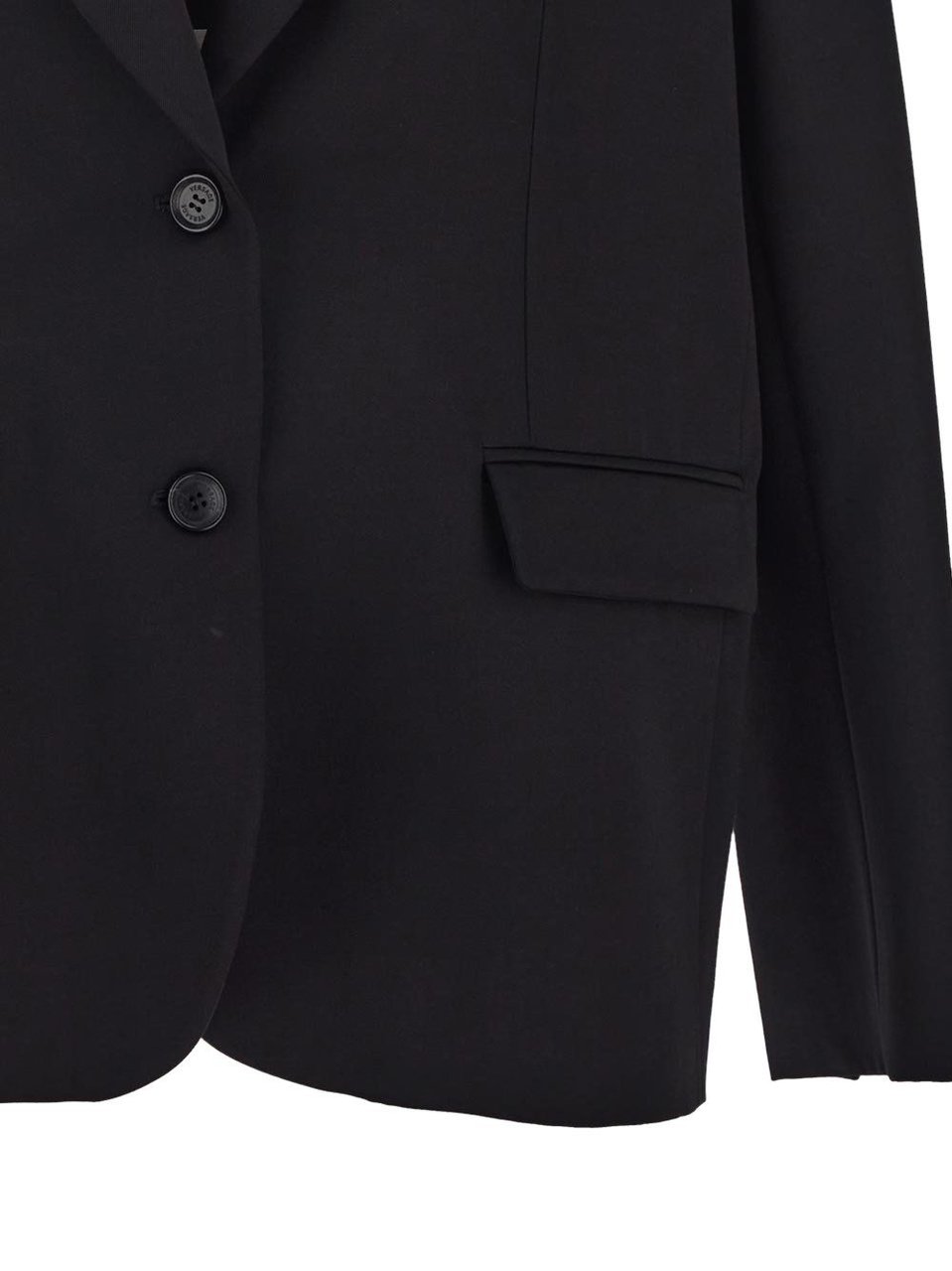 Versace Informal Black Wool Jacket Zwart