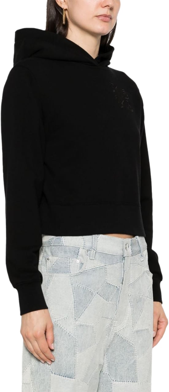 Palm Angels Palm Angels Black stretch cotton sweatshirt Zwart