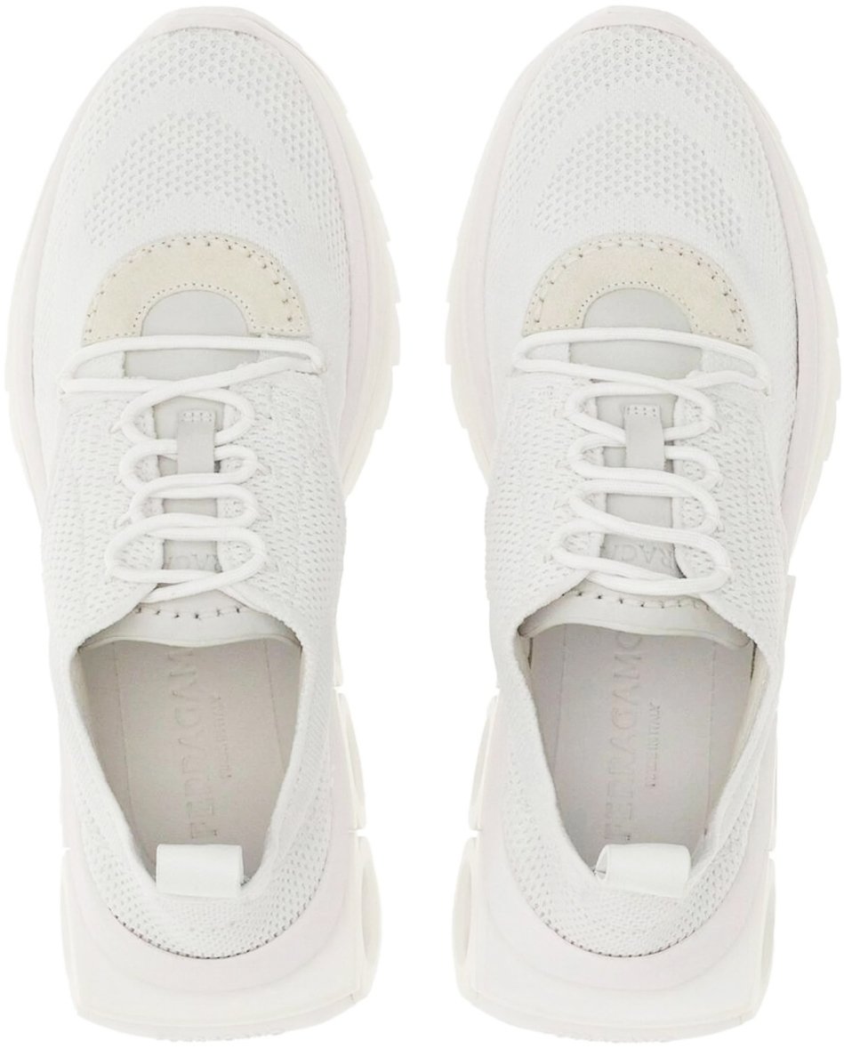 Ferragamo Nima Gancini Logo Runner Sneakers Wit