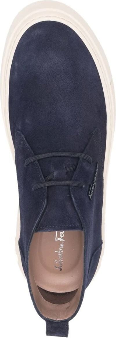 Ferragamo Montgomery Lace-up Desert Boots Blauw