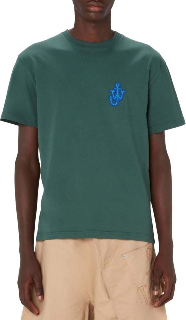 J.W. Anderson t shirt en coton a patch logo 3 Groen