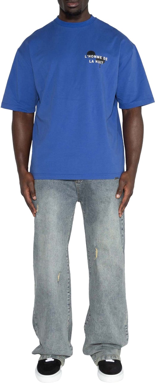 Don't Waste Culture Buck L'Homme de La Nuit T-shirt Blauw