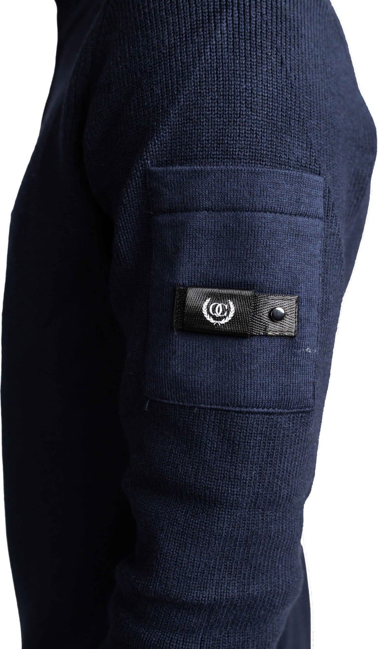 Quotrell Quotrell Couture - D'azur Knitted Halfzip | Navy Blauw