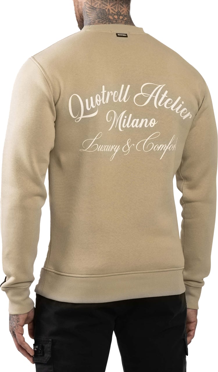 Quotrell Atelier Milano Crewneck | Oat/off White Wit