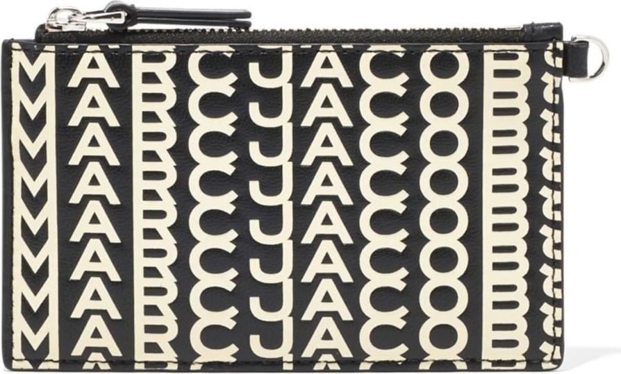 Marc Jacobs The Monogram Leather Wristlet Card Holder Zwart