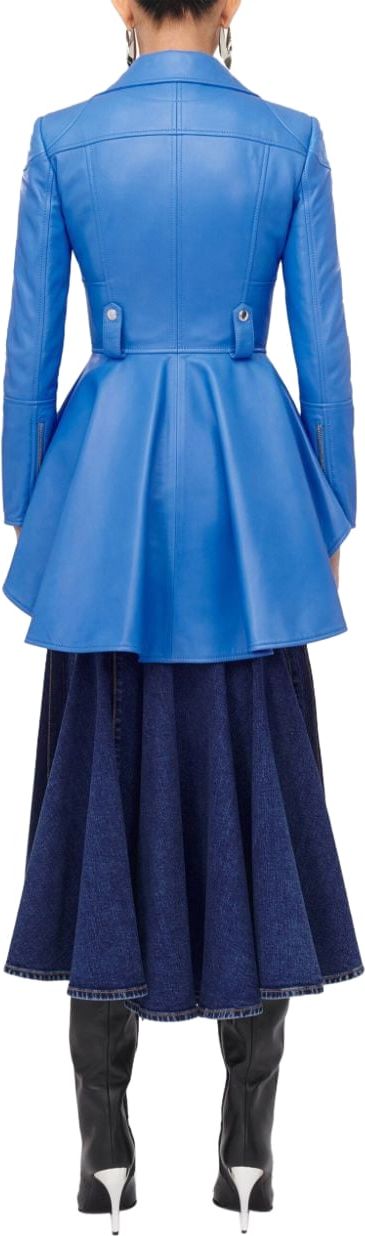 Alexander McQueen Skirts Denim Blue Blauw