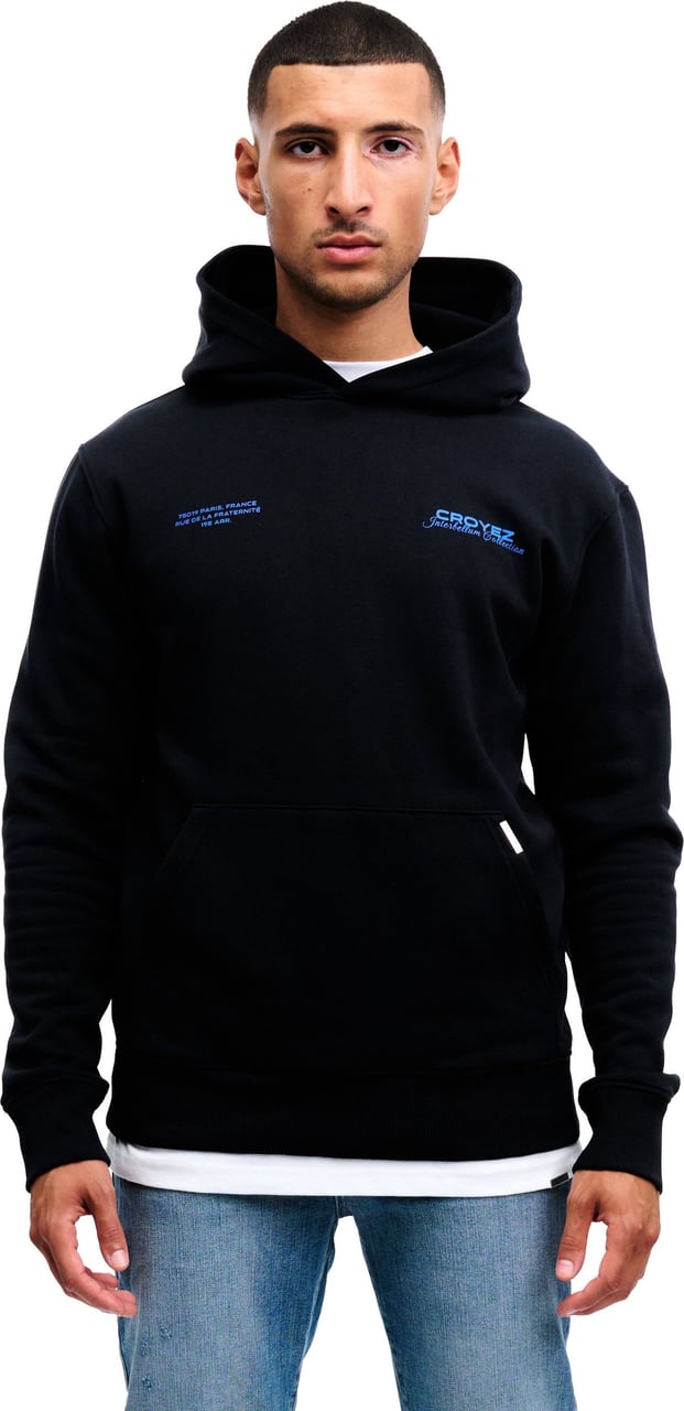 Croyez croyez collection hoodie - black/cobalt Zwart