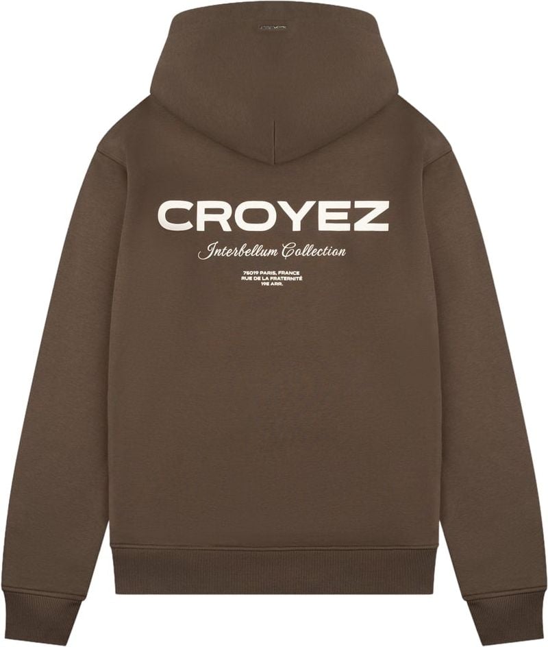 Croyez croyez collection hoodie - brown/vintage white Wit