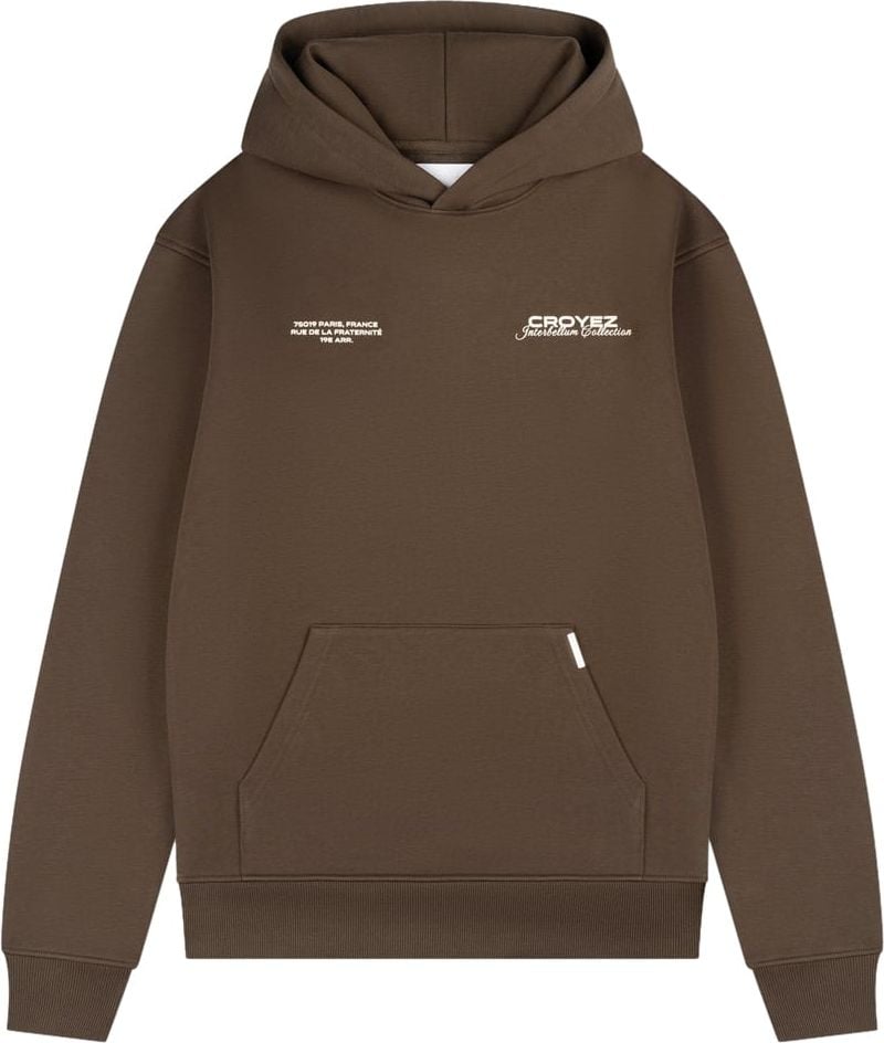 Croyez croyez collection hoodie - brown/vintage white Wit