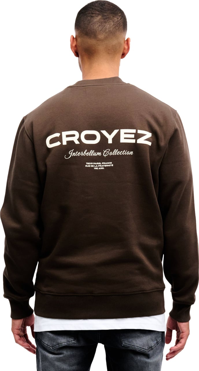 Croyez croyez collection sweater - brown/vintage white Wit