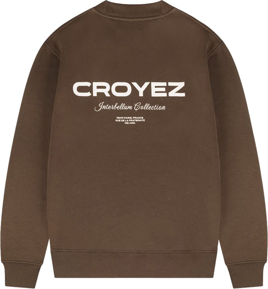 Croyez croyez collection sweater - brown/vintage white Wit