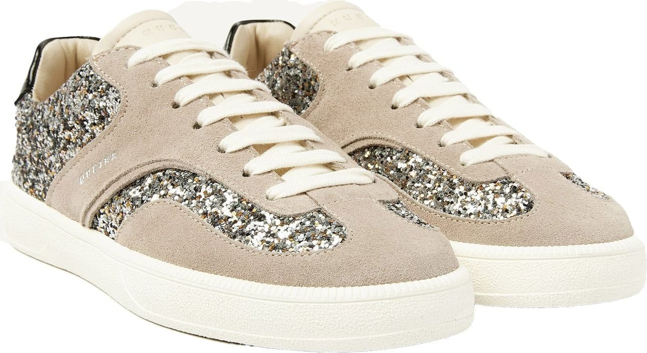 Nubikk Ray Owen | Grijze Glitter Sneakers voor Dames Wit