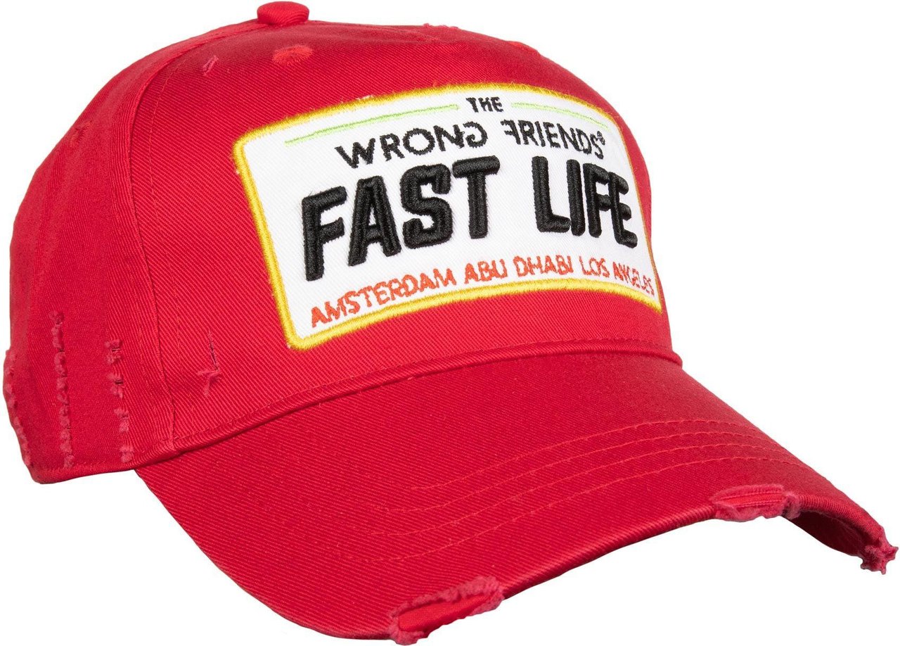 Wrong Friends FAST LIFE CAP - RED Rood