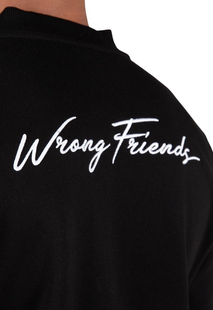 Wrong Friends GRANADA FULL ZIP SWEATSHIRT - BLACK Zwart