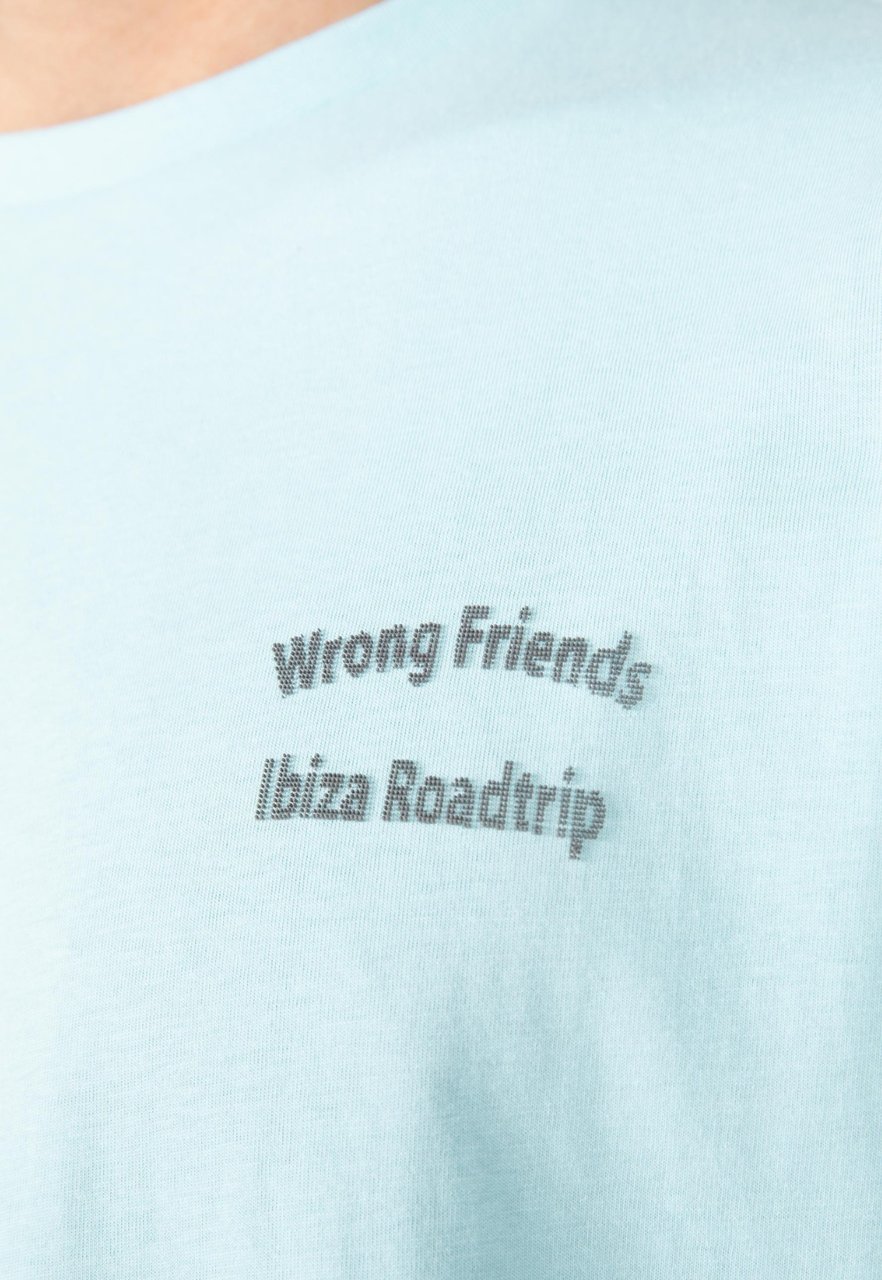 Wrong Friends IBIZA T-SHIRT - LIGHT BLUE Blauw