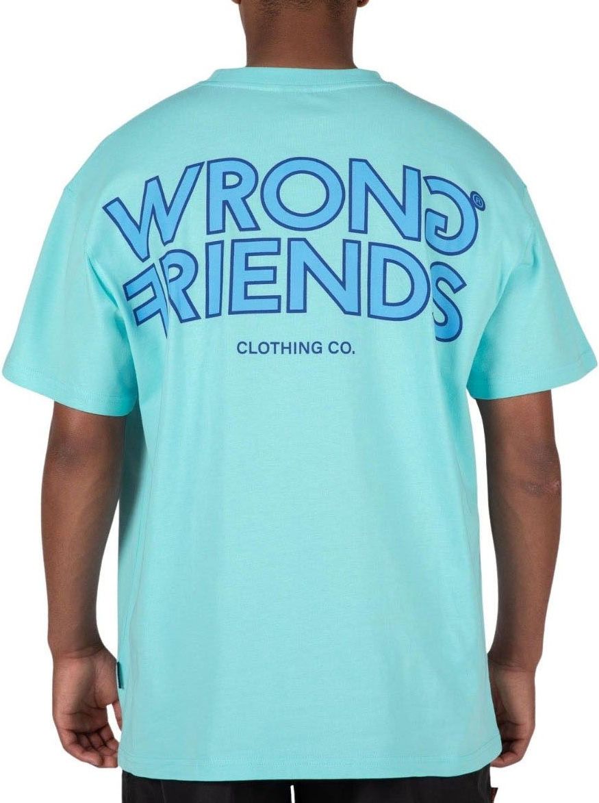 Wrong Friends TIRANA OVERSIZED T-SHIRT - BLUE Blauw
