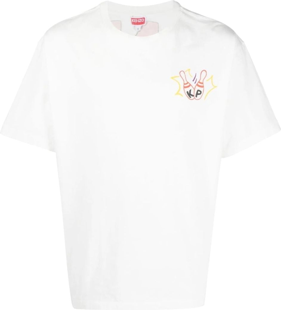 Kenzo Bowling Team Logo Oversize T-shirt Wit