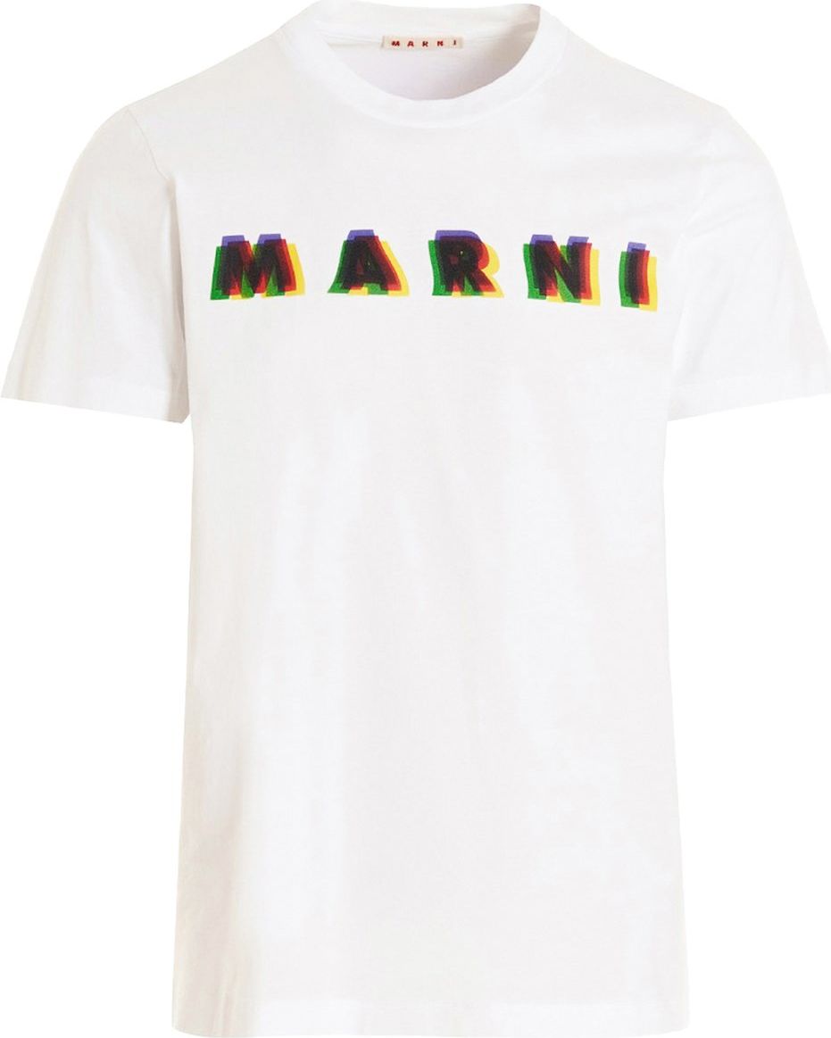 Marni 3d Logo Print T-shirt Wit