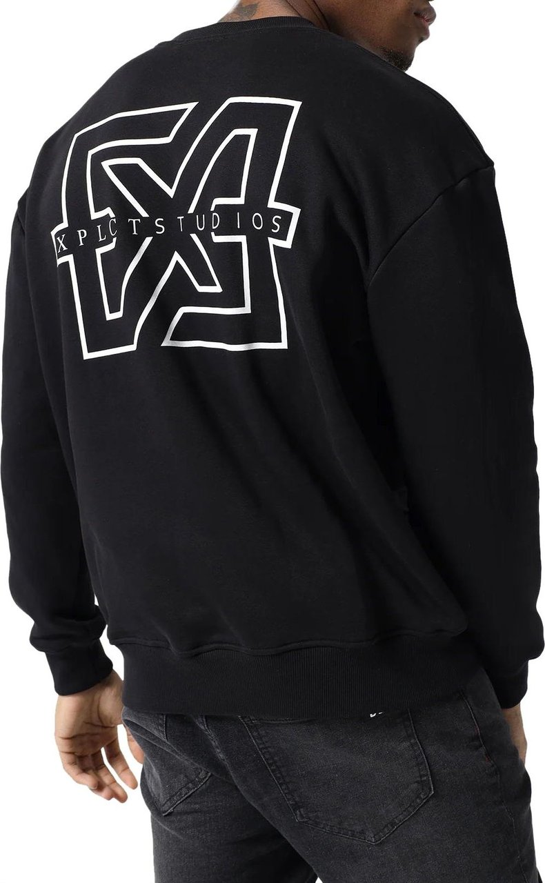 XPLCT Studios Zoom Sweater Heren Zwart Zwart
