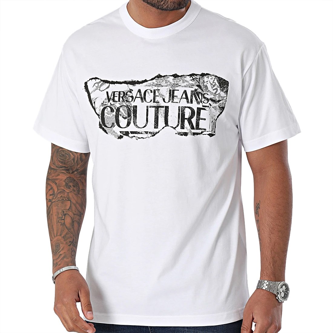 Versace Jeans Couture T-shirts And Polos White Neutraal