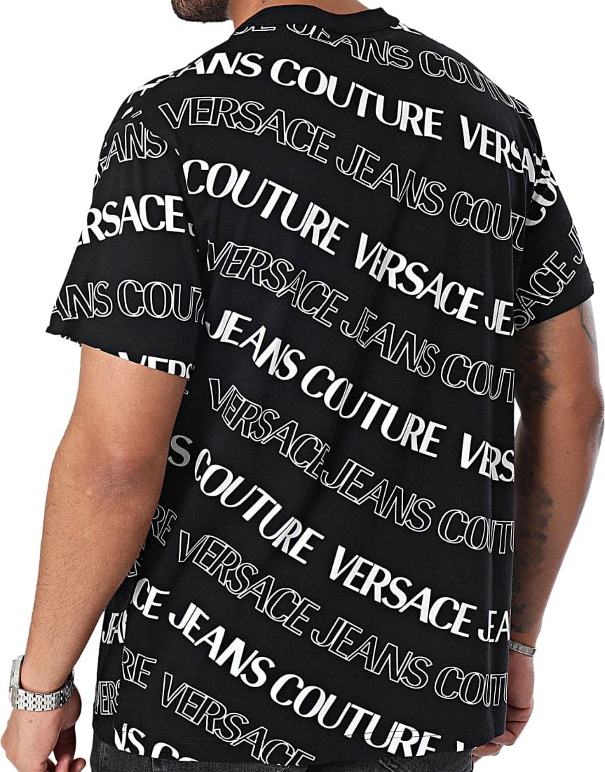 Versace Jeans Couture Versace Couture Heren T-shirt Zwart 76GAH6R0-JS296/899 Zwart
