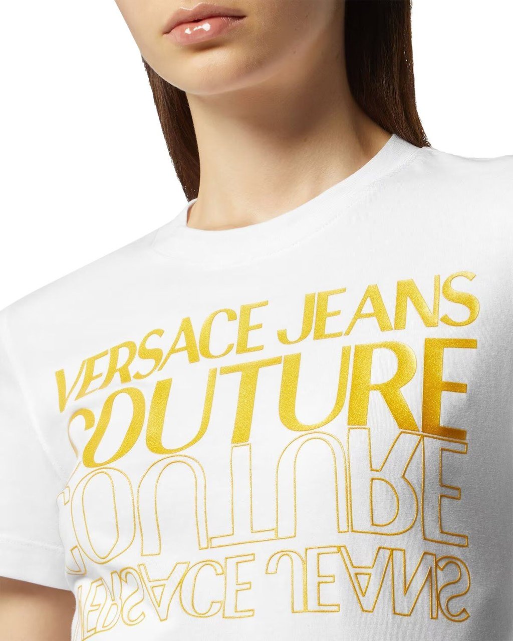 Versace Jeans Couture Versace Couture Dames T-shirt Wit 76HAHC00-CJ02C/G03 Wit