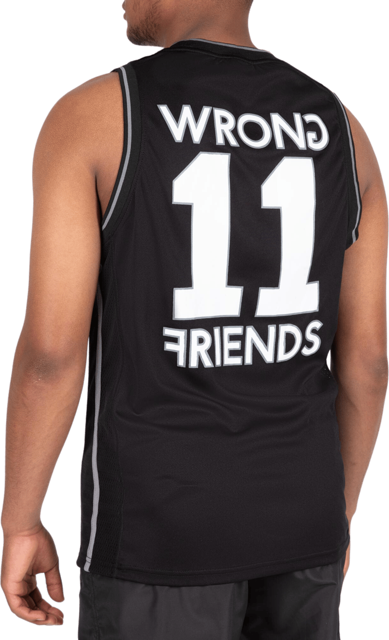 Wrong Friends BROOKLYN BASKETBALL SHIRT - BLACK Zwart