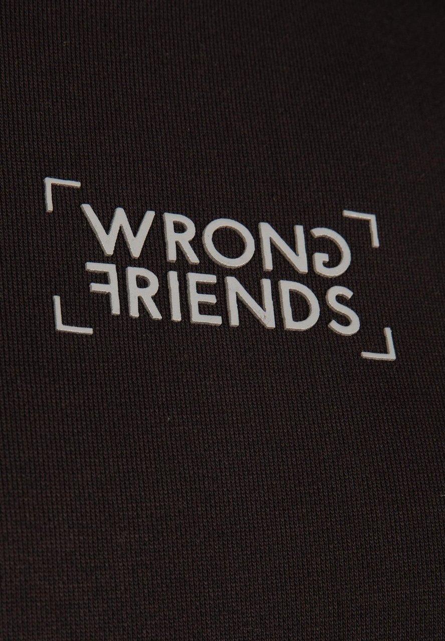 Wrong Friends PARIS HOODIE - BLACK Zwart