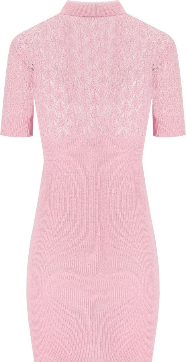 Dsquared2 Pink Openwork Knitted Dress Pink Roze