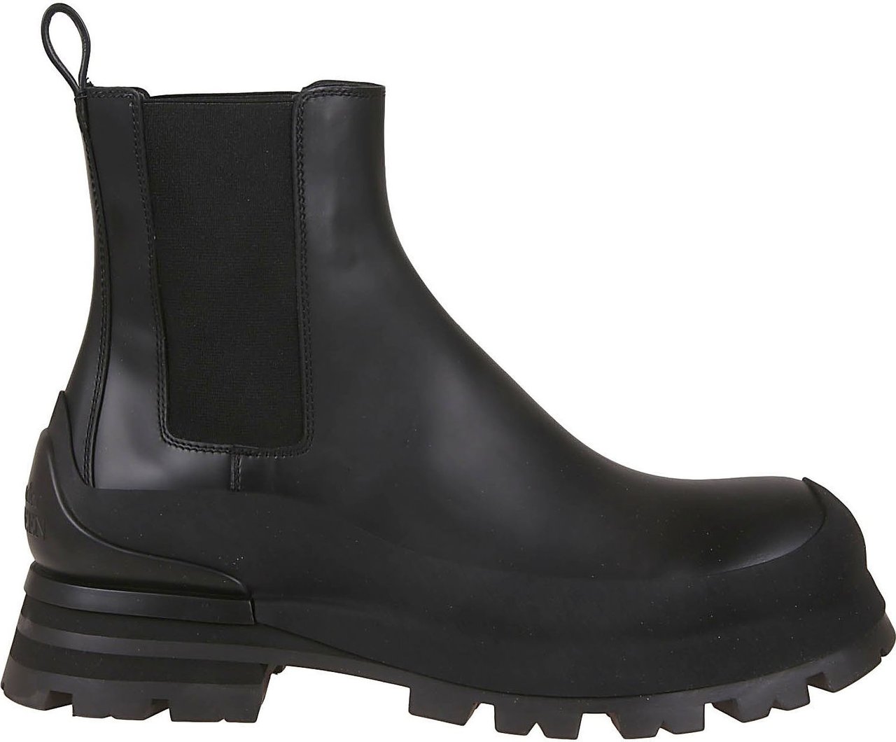 Alexander McQueen boot leathesrubber Zwart