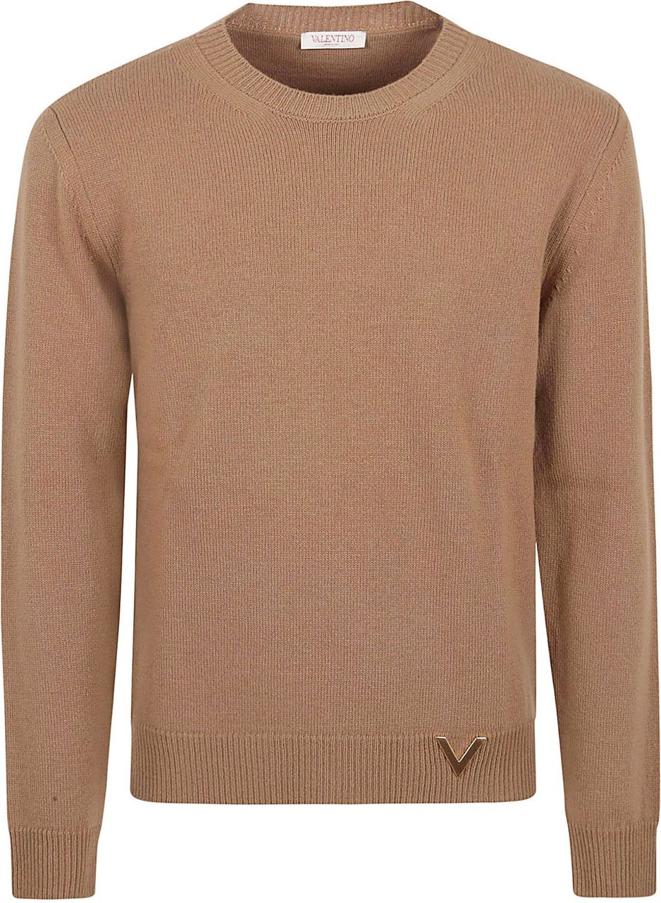 Valentino v detail cachemer sweater Bruin