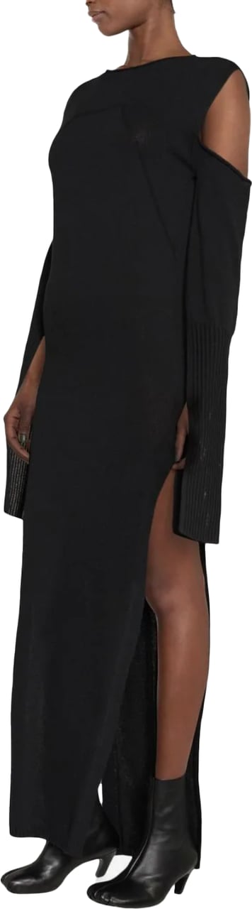 Rick Owens Cape Sleeve Dress Black Zwart