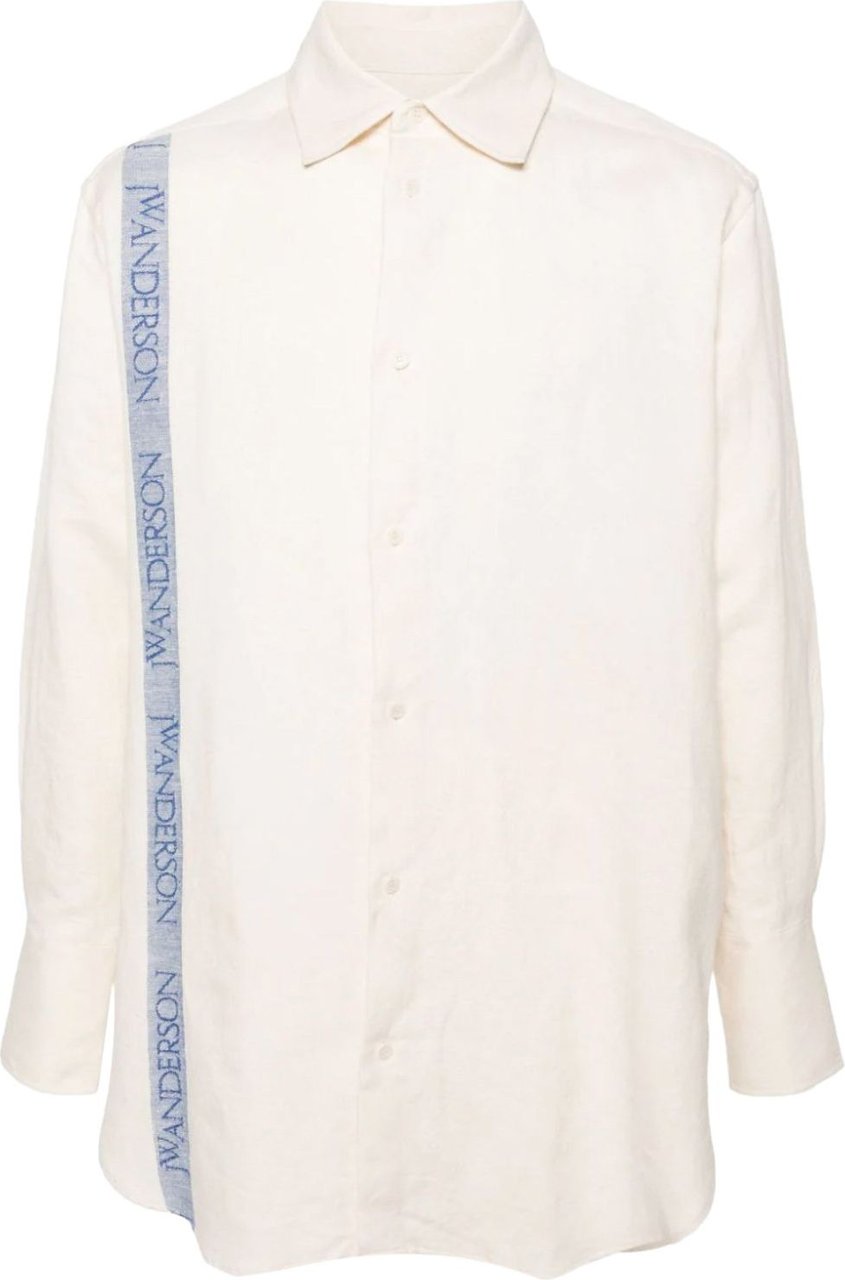 J.W. Anderson Tea Towel Oversized Shirt Off-white Wit