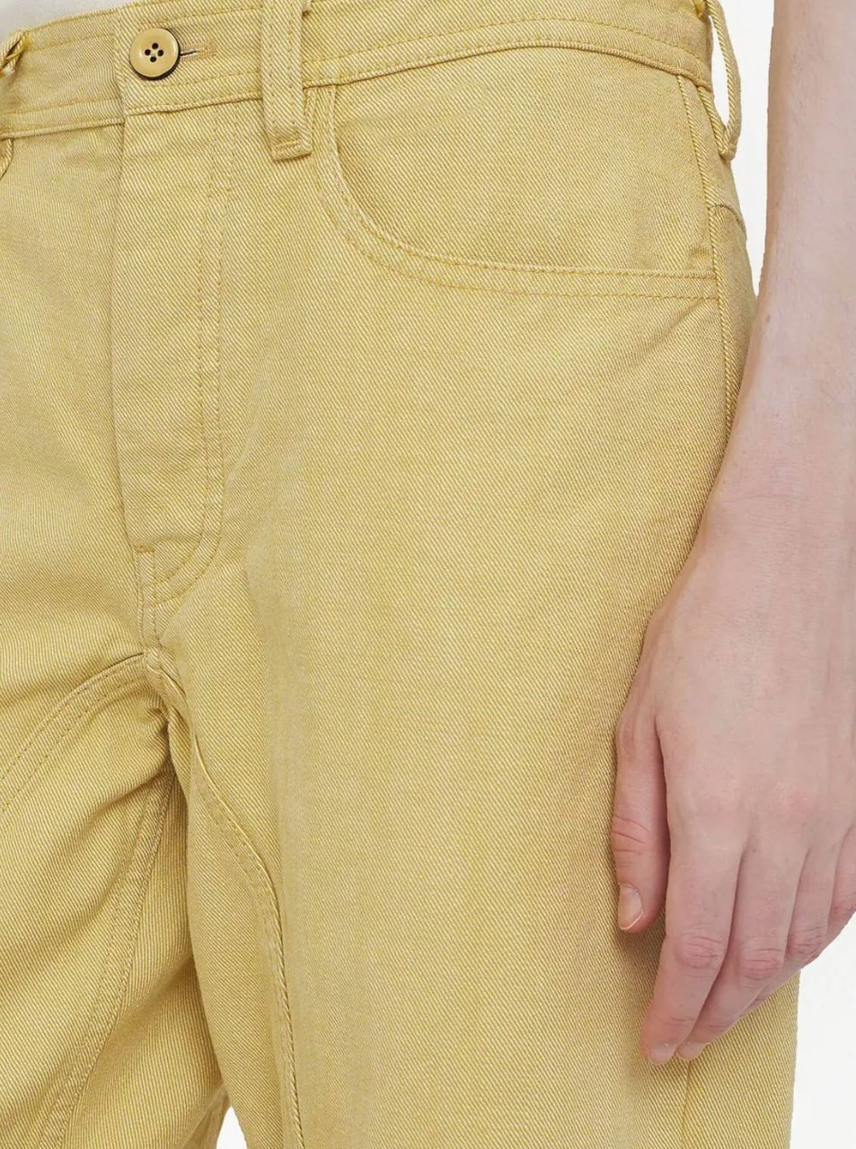 Jil Sander Trousers Soft Yellow Geel