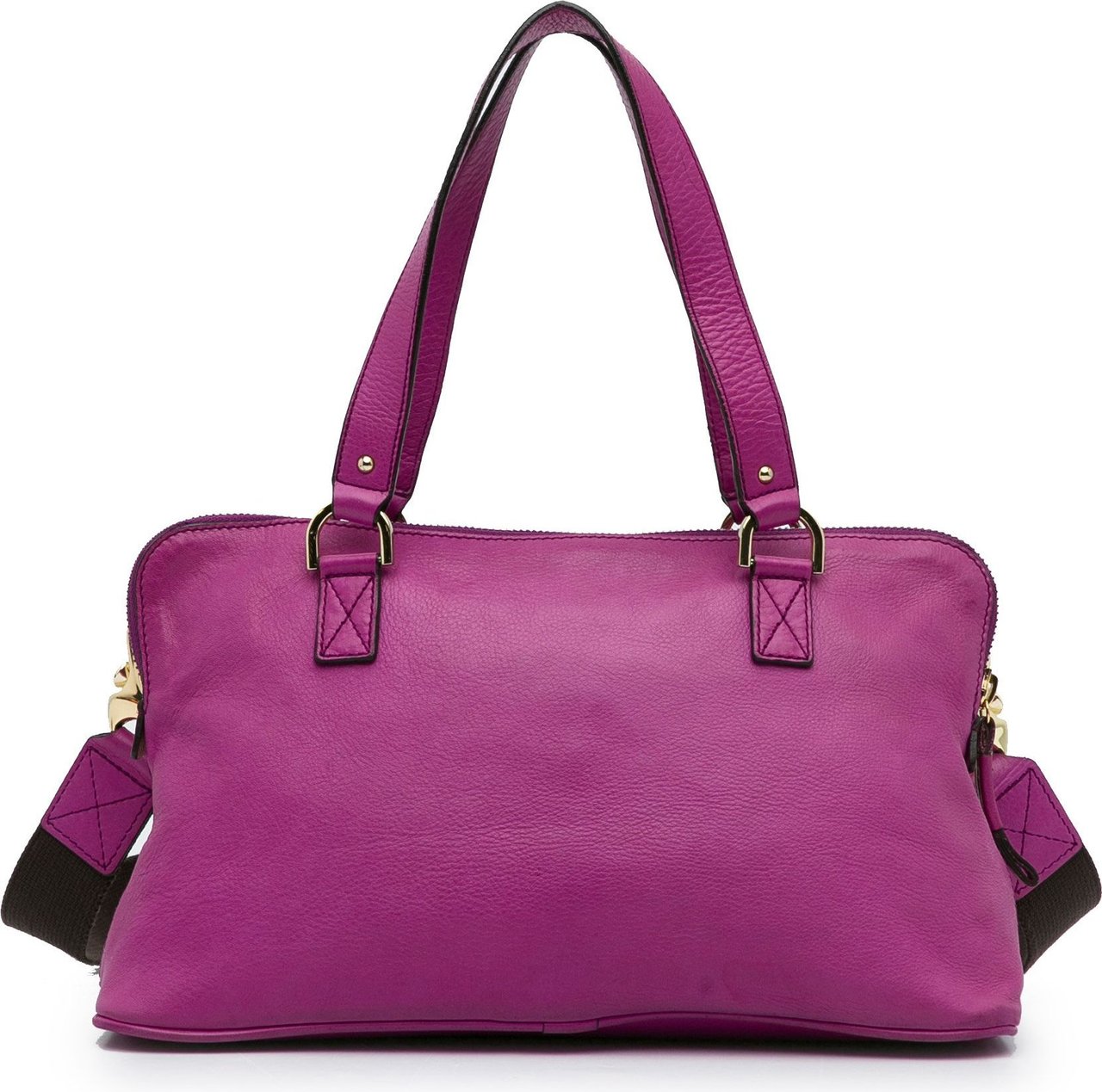 Mulberry East West Shimmy Satchel Paars
