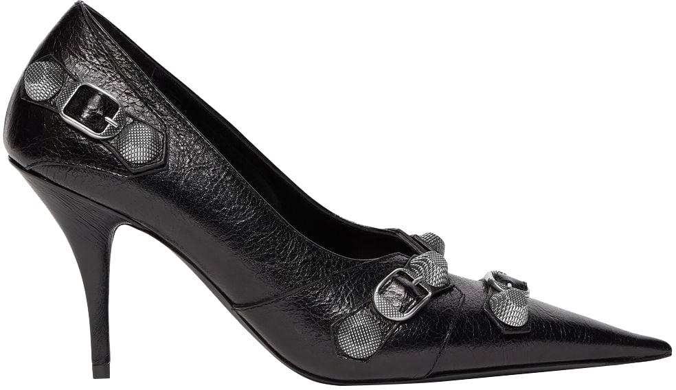 Balenciaga Leather Cargole Shoes Zwart