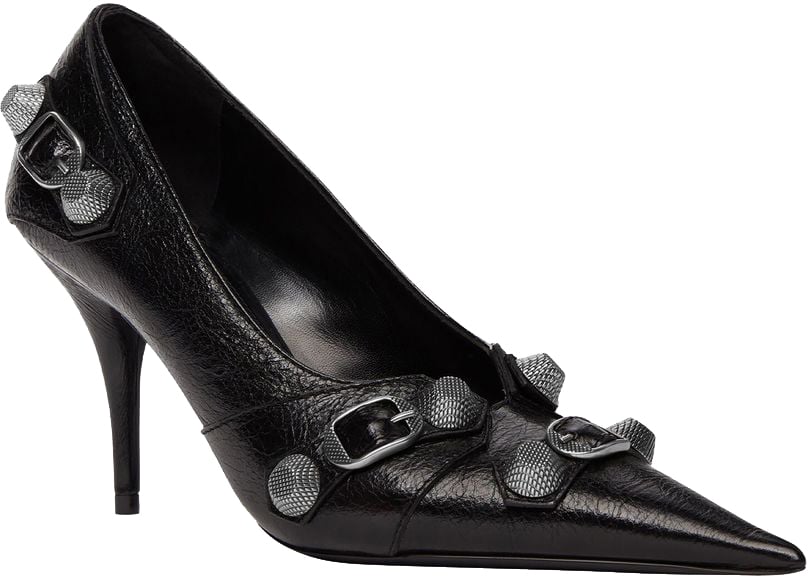 Balenciaga Leather Cargole Shoes Zwart