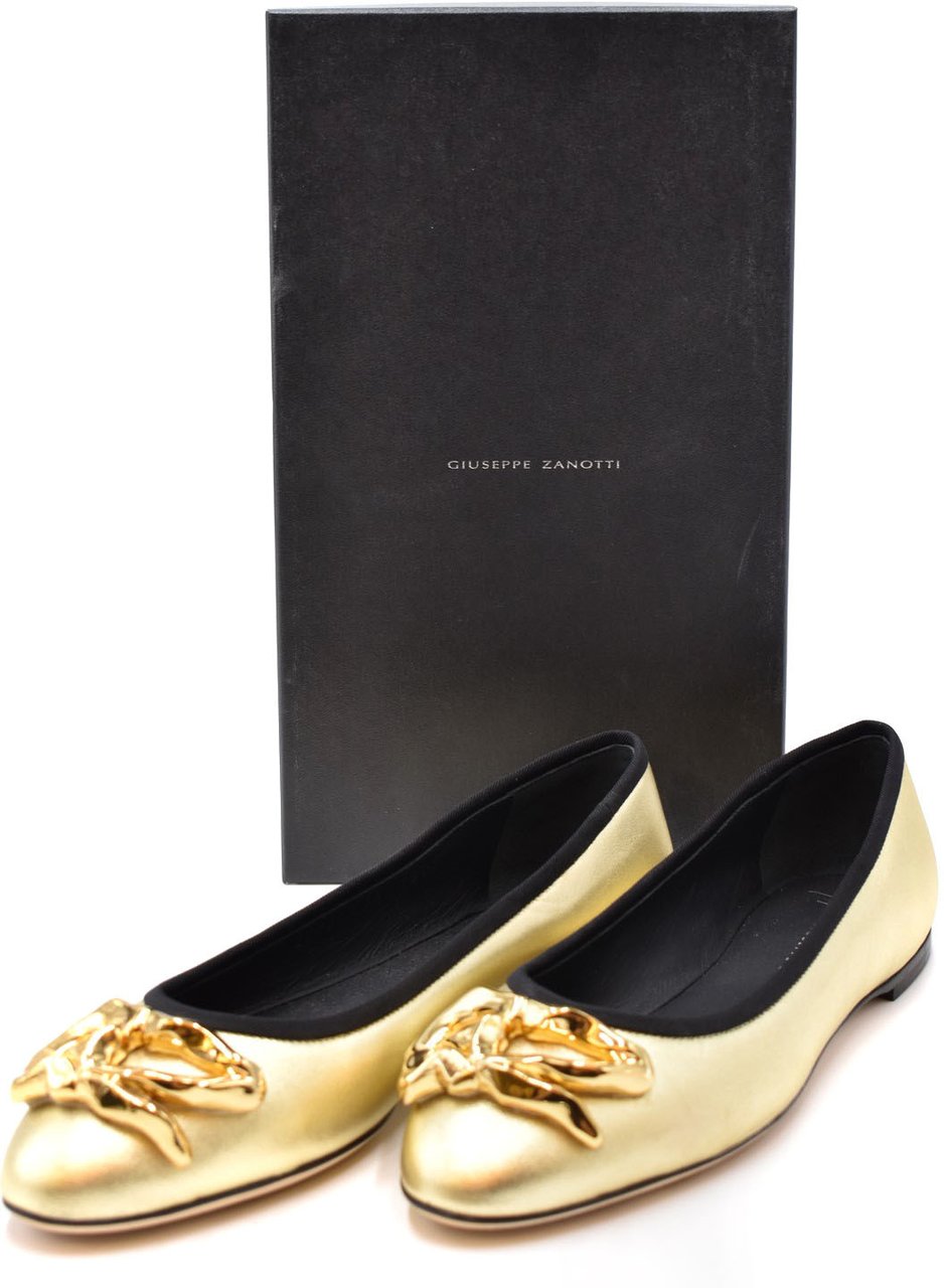 Giuseppe Zanotti Ballet Flats Gold Goud