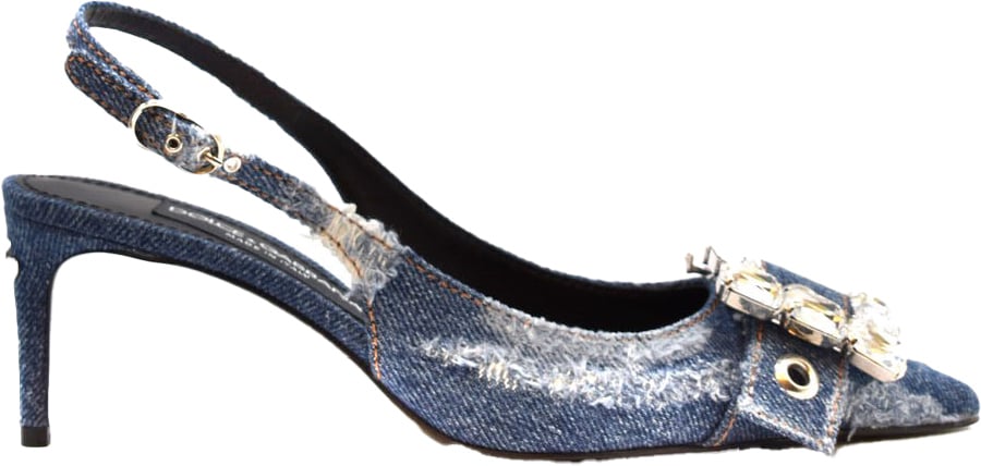 Dolce & Gabbana Dolce & Gabbana Denim Slingback Pumps Blauw