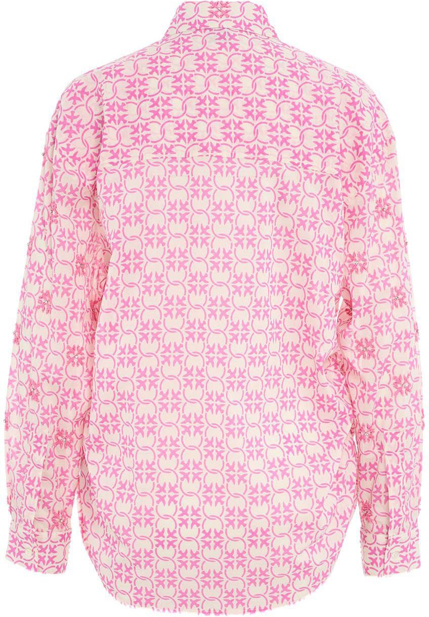 Pinko Shirt with "Cureti" bead embroidery Roze