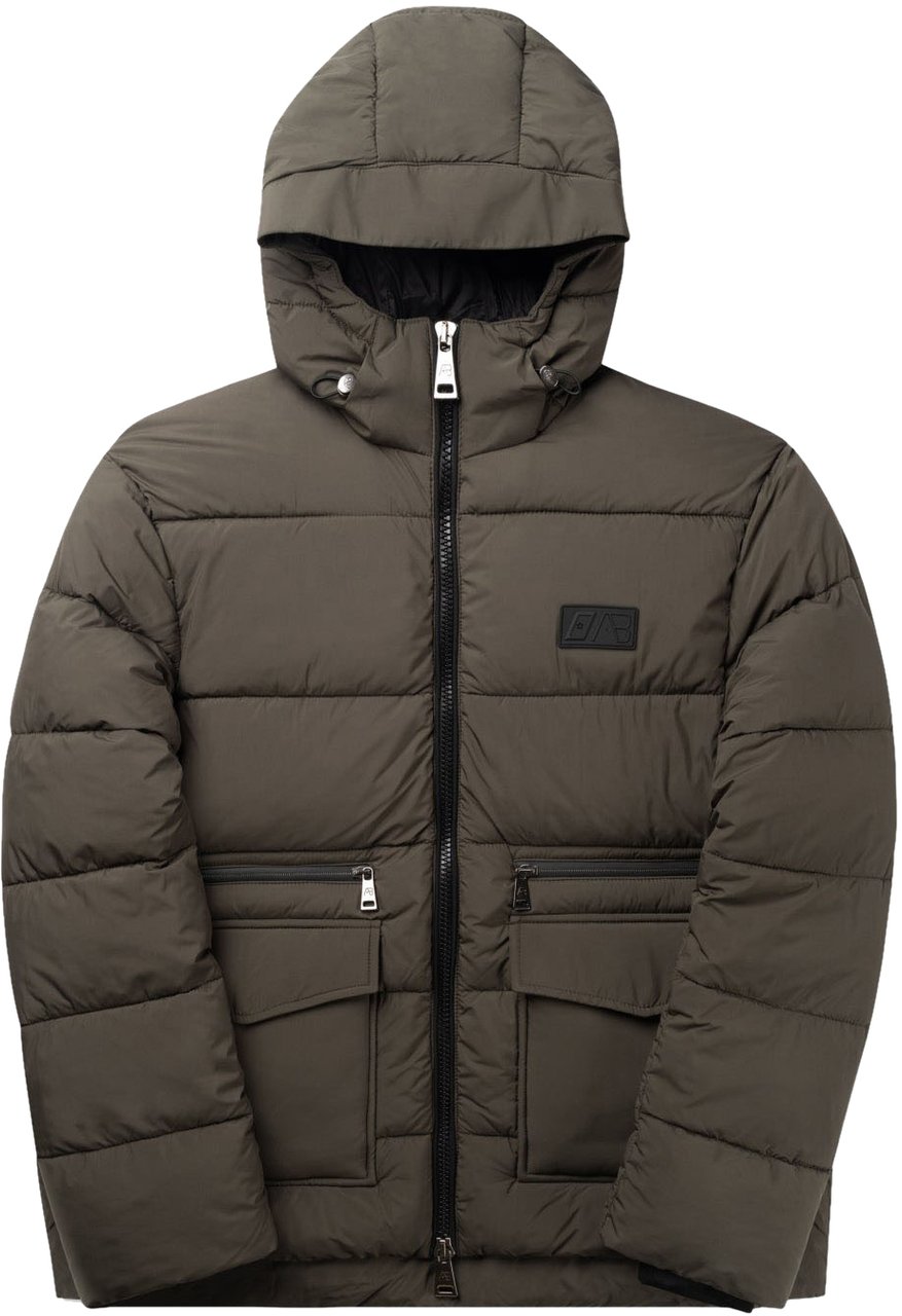 AB Lifestyle Heavy Puffer Met Zak Groen