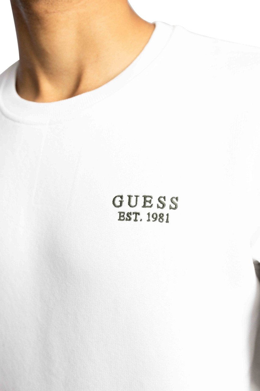 Guess Box on Back Sweater Heren Wit Wit