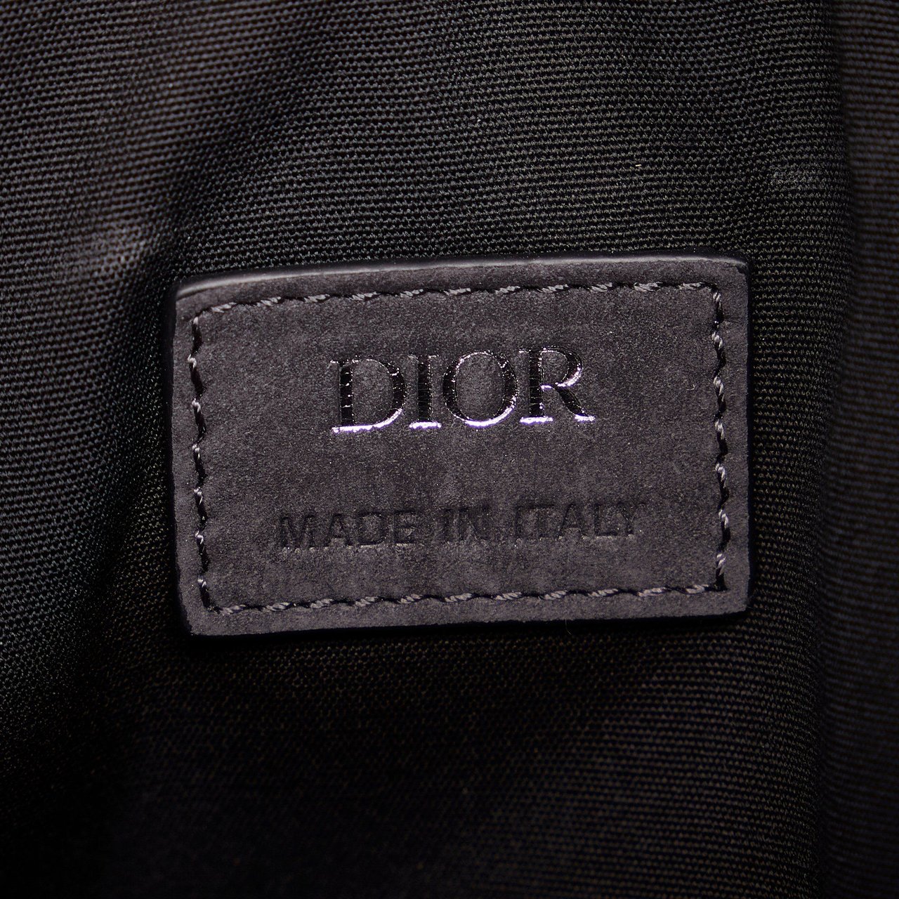 Dior Floral-Embossed Saddle Crossbody Zwart