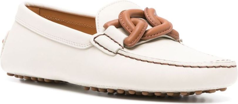 Tod's Flat Shoes White Wit
