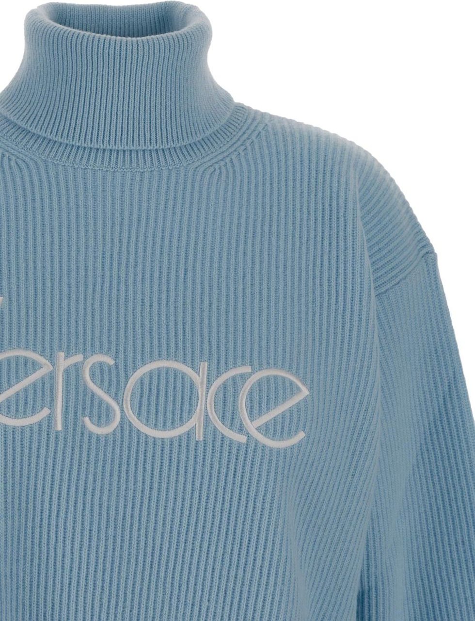 Versace Wool Knitwear Blauw