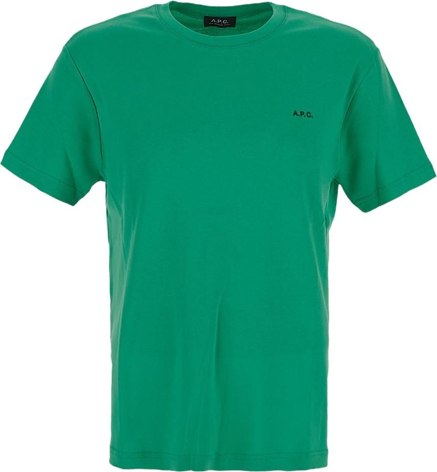 A.P.C. Flocked Logo T-Shirt Groen
