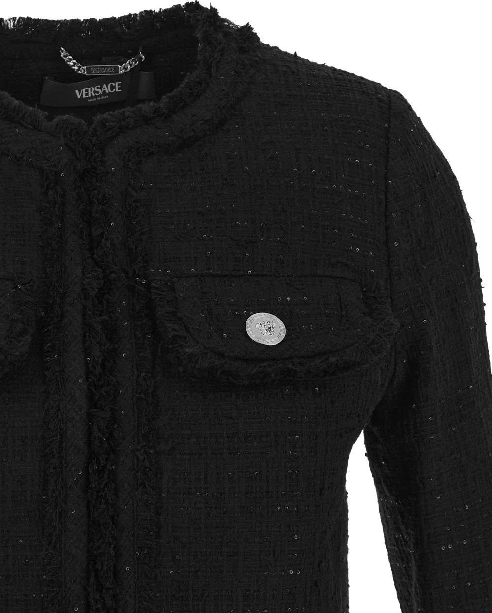 Versace Cotton Jacket Zwart